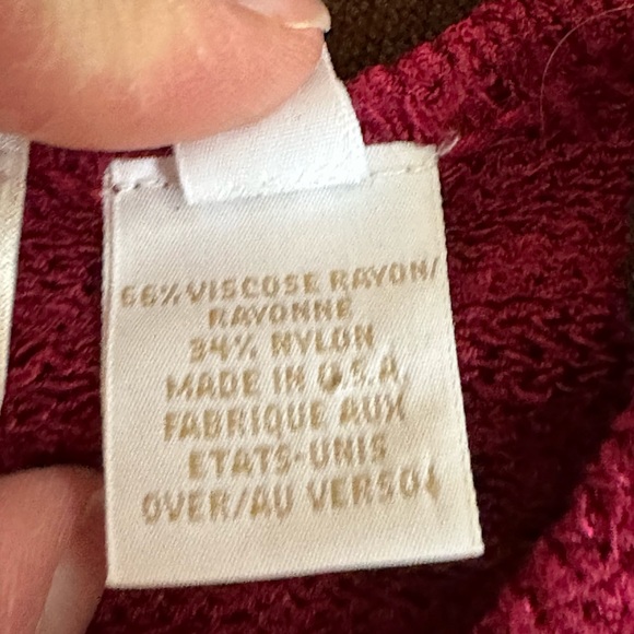 Dana Buchman Burgundy Knitted Short Sleeves Button Down Cardigan SZ SP - Picture 13 of 16
